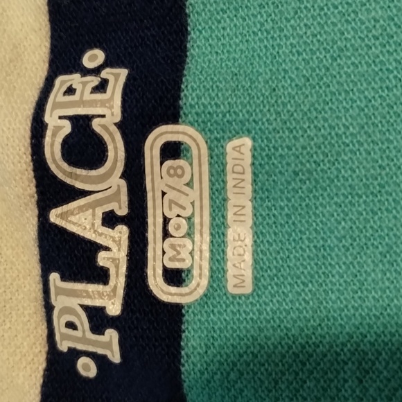 Boys collar shirt Size M (7-8) By Place Color: Blues, Whit & grey 100% Cotton - Picture 3 of 10
